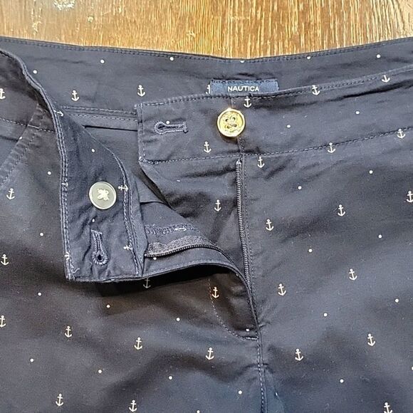 Nautica Cotton Stretch Twill Anchor Print Shorts - Picture 10 of 16